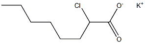 2-Chlorooctanoic acid potassium salt,,结构式