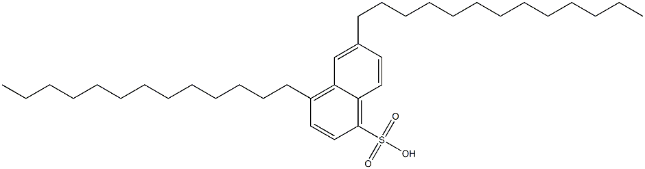 4,6-ジトリデシル-1-ナフタレンスルホン酸 化学構造式