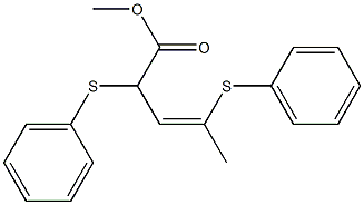 (Z)-2,4-Bis(phenylthio)-3-pentenoic acid methyl ester Structure