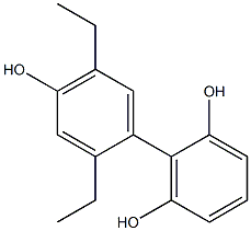 2',5'-Diethyl-1,1'-biphenyl-2,4',6-triol Struktur