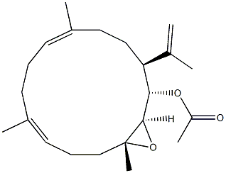 (1S,2R,3R,6E,10E,14S)-2,3-Epoxy-14-(1-methylethenyl)-3,7,11-trimethylcyclotetradeca-6,10-dien-1-ol acetate|