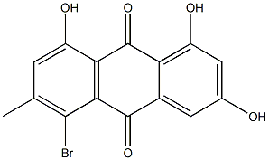 1,3,8-Trihydroxy-5-bromo-6-methyl-anthracene-9,10-dione 结构式