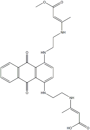 3,3'-[[(9,10-Dihydro-9,10-dioxoanthracene)-1,4-diyl]bis(iminoethyleneimino)]bis(2-butenoic acid methyl) ester Struktur