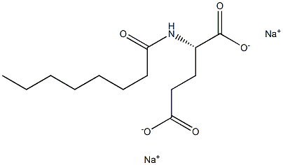 N-オクタノイルグルタミン酸ジナトリウム 化学構造式