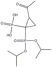 (2-Acetylcyclopropane-1,1-diyl)bis(phosphonic acid diisopropyl) ester,,结构式