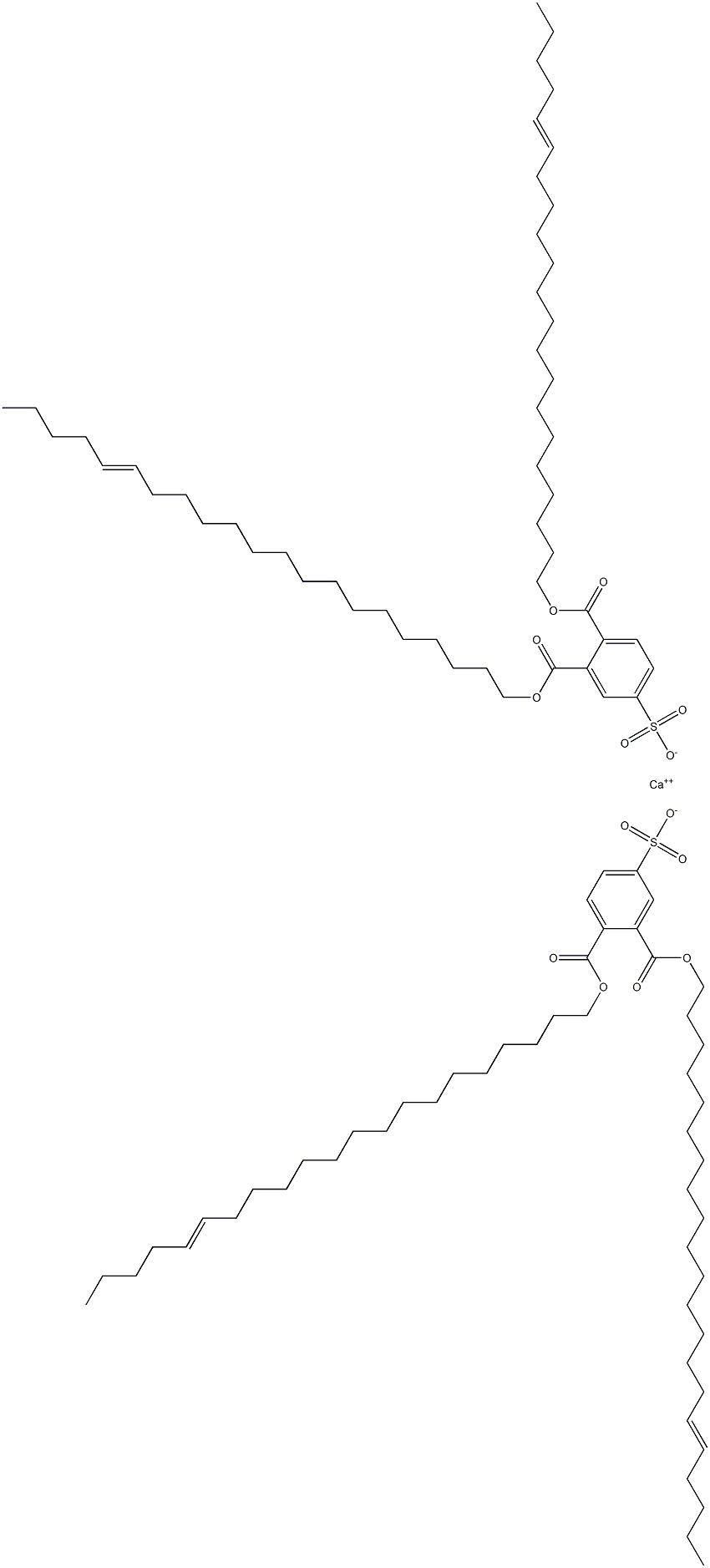 Bis[3,4-di(16-henicosenyloxycarbonyl)benzenesulfonic acid]calcium salt Structure