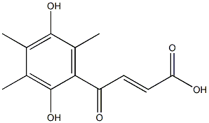 4-(2,5-Dihydroxy-3,4,6-trimethylphenyl)-4-oxo-2-butenoic acid Struktur