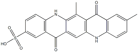 5,7,12,14-Tetrahydro-6,9-dimethyl-7,14-dioxoquino[2,3-b]acridine-2-sulfonic acid,,结构式