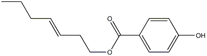 4-Hydroxybenzoic acid 3-heptenyl ester Struktur