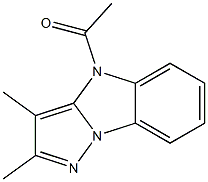4-Acetyl-2,3-dimethyl-4H-pyrazolo[1,5-a]benzimidazole,,结构式