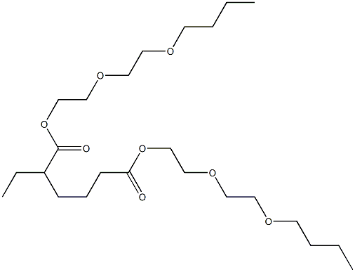 ヘキサン-1,4-ジカルボン酸ビス[2-(2-ブトキシエトキシ)エチル] 化学構造式