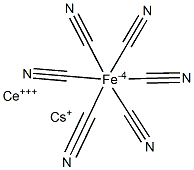 Cesium cerium hexacyanoferrate(II) 结构式