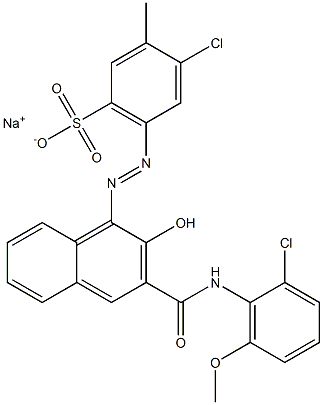 4-Chloro-3-methyl-6-[[3-[[(2-chloro-6-methoxyphenyl)amino]carbonyl]-2-hydroxy-1-naphtyl]azo]benzenesulfonic acid sodium salt