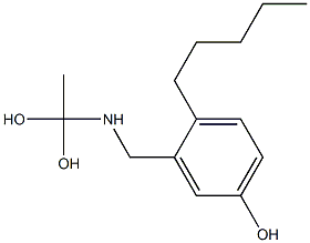 3-[(1,1-Dihydroxyethyl)aminomethyl]-4-pentylphenol Structure