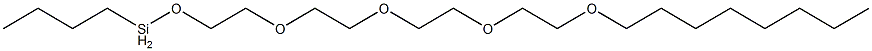 Butyl[2-[2-[2-[2-(octyloxy)ethoxy]ethoxy]ethoxy]ethoxy]silane Structure