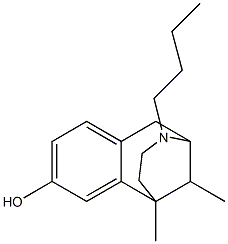 3-Butyl-1,2,3,4,5,6-hexahydro-6,11-dimethyl-2,6-methano-3-benzazocin-8-ol,,结构式