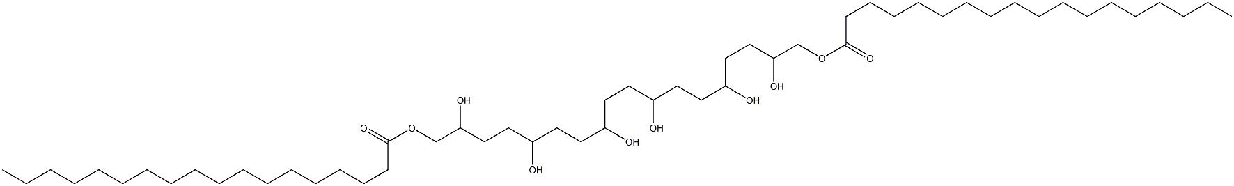 Distearic acid 2,5,8,11,14,17-hexahydroxyoctadecane-1,18-diyl ester Structure
