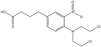 4-[Bis(2-chloroethyl)amino]-3-nitrobenzenebutyric acid,,结构式