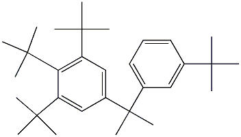 2-(3,4,5-Tri-tert-butylphenyl)-2-(3-tert-butylphenyl)propane 结构式