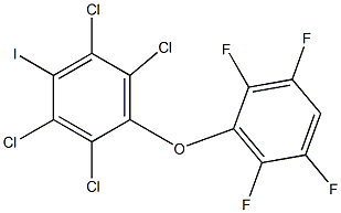 1-(2,3,5,6-テトラフルオロフェノキシ)-4-ヨード-2,3,5,6-テトラクロロベンゼン 化学構造式