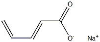 (E)-2,4-ペンタジエン酸ナトリウム 化学構造式