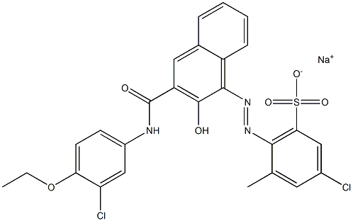 3-Chloro-5-methyl-6-[[3-[[(3-chloro-4-ethoxyphenyl)amino]carbonyl]-2-hydroxy-1-naphtyl]azo]benzenesulfonic acid sodium salt