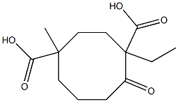 5-オキソシクロオクタン-1,4-ジカルボン酸1-メチル-4-エチル 化学構造式