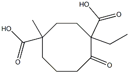 5-Oxocyclooctane-1,4-dicarboxylic acid 1-methyl-4-ethyl ester Structure