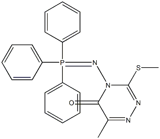  4-[(Triphenylphosphoranylidene)amino]-3-(methylthio)-6-methyl-1,2,4-triazin-5(4H)-one