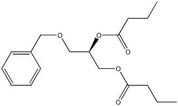 [R,(-)]-3-O-ベンジル-1-O,2-O-ジブチリル-D-グリセロール 化学構造式