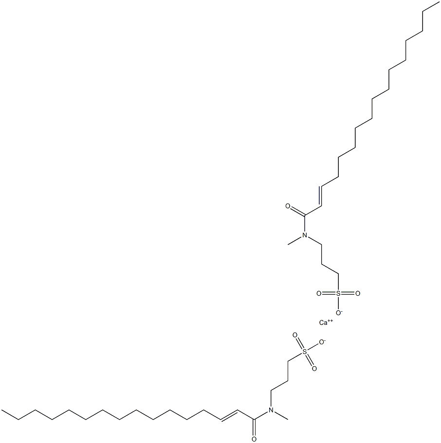 Bis[3-[N-(2-hexadecenoyl)-N-methylamino]-1-propanesulfonic acid]calcium salt Structure