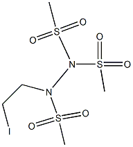 1-(2-Iodoethyl)-1,2,2-tris(methylsulfonyl)hydrazine Structure