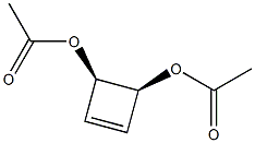 (3R,4S)-3,4-Diacetoxy-1-cyclobutene,,结构式