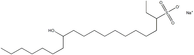 13-Hydroxyicosane-3-sulfonic acid sodium salt,,结构式