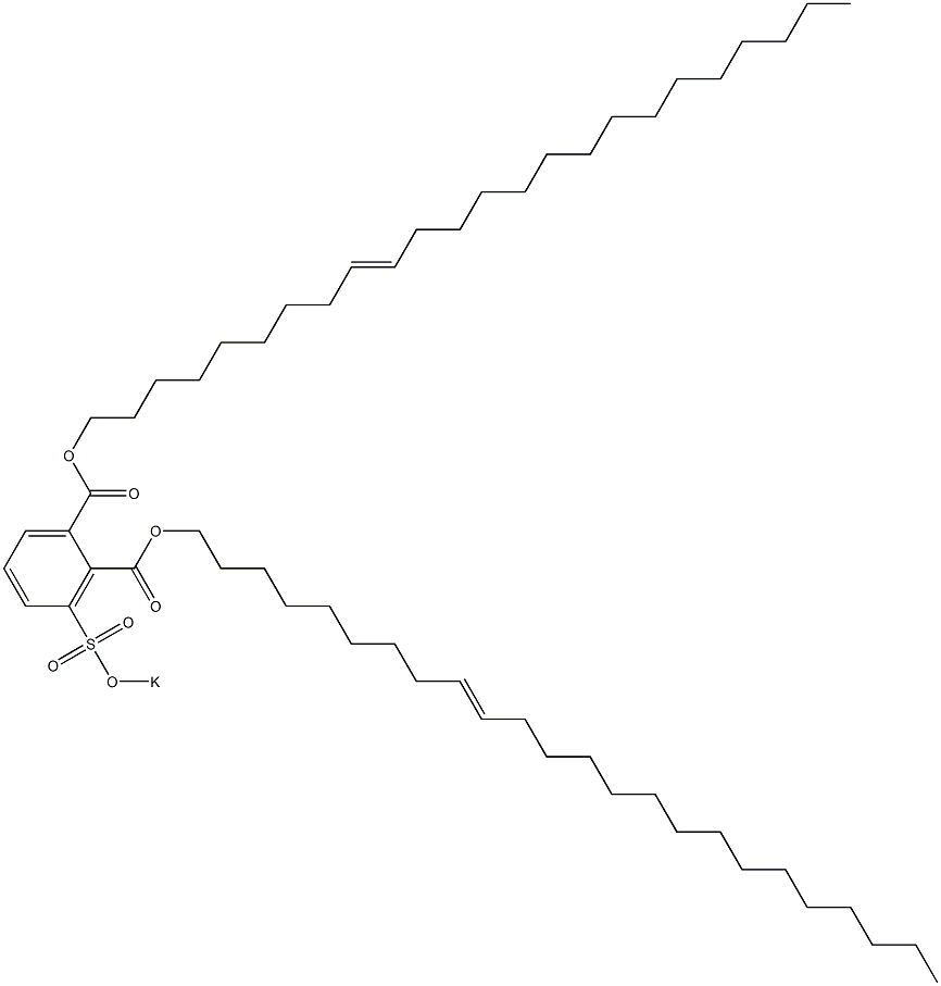 3-(Potassiosulfo)phthalic acid di(9-tetracosenyl) ester Struktur