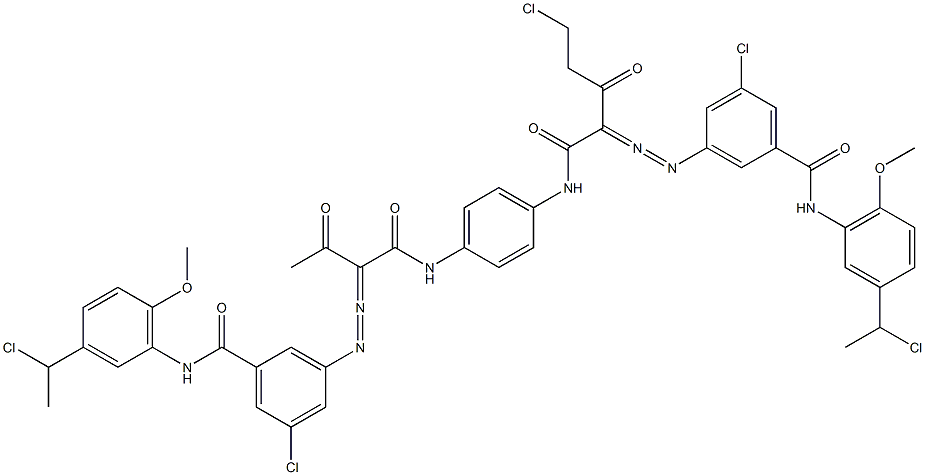 3,3'-[2-(Chloromethyl)-1,4-phenylenebis[iminocarbonyl(acetylmethylene)azo]]bis[N-[3-(1-chloroethyl)-6-methoxyphenyl]-5-chlorobenzamide]