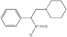 1-(2-ニトロ-2-フェニルエチル)ピペリジン 化学構造式
