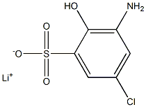 3-Amino-5-chloro-2-hydroxybenzenesulfonic acid lithium salt Struktur