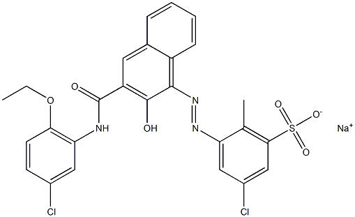 3-Chloro-6-methyl-5-[[3-[[(3-chloro-6-ethoxyphenyl)amino]carbonyl]-2-hydroxy-1-naphtyl]azo]benzenesulfonic acid sodium salt