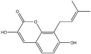  3-Hydroxy-7-hydroxy-8-(3-methyl-2-butenyl)-2H-1-benzopyran-2-one