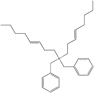 Di(3-octenyl)dibenzylaminium Struktur