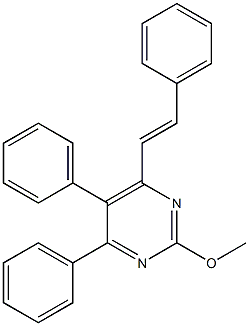 2-Methoxy-4,5-diphenyl-6-styrylpyrimidine Structure