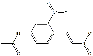 3'-Nitro-4'-(2-nitrovinyl)acetanilide 结构式