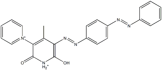 1',2'-Dihydro-6'-hydroxy-4'-methyl-2'-oxo-5'-[4-(phenylazo)phenylazo]-1,3'-bipyridin-1-ium Struktur
