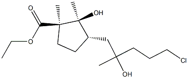 (1R,2S,3S)-2-Hydroxy-3-(5-chloro-2-hydroxy-2-methylpentyl)-1,2-dimethylcyclopentane-1-carboxylic acid ethyl ester Structure