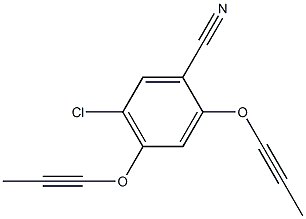 2,4-Bis(1-propynyloxy)-5-chlorobenzonitrile,,结构式