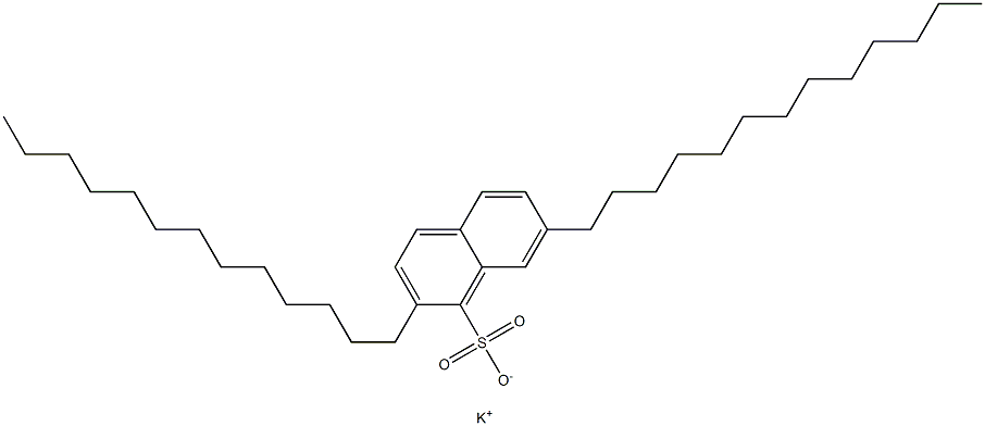 2,7-Ditridecyl-1-naphthalenesulfonic acid potassium salt 结构式