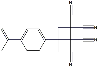 3-Methyl-3-[4-(1-methylvinyl)phenyl]cyclobutane-1,1,2,2-tetracarbonitrile Struktur