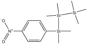 1-(4-ニトロフェニル)-1,1,2,2,3,3,3-ヘプタメチルトリシラン 化学構造式