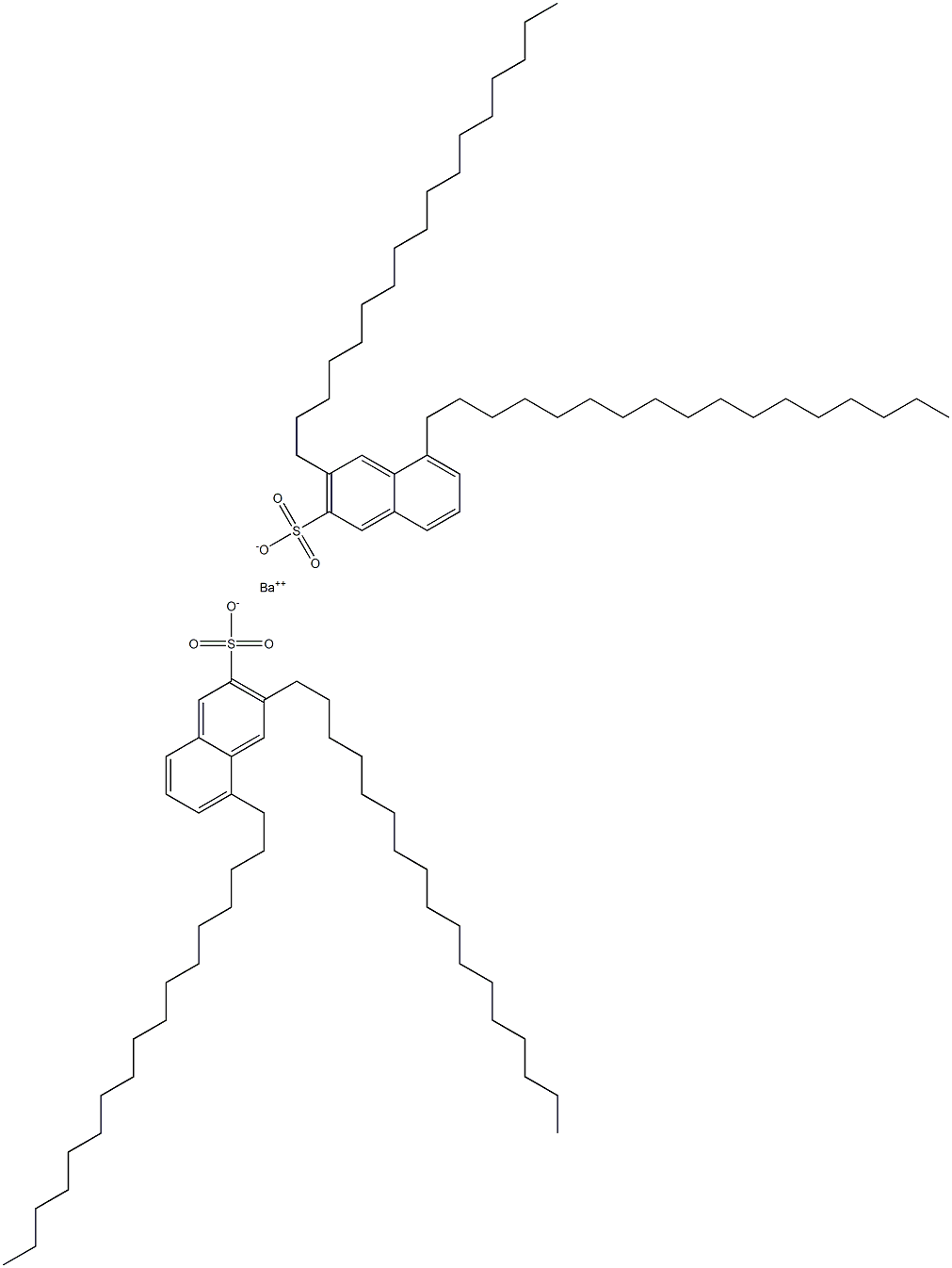 Bis(3,5-diheptadecyl-2-naphthalenesulfonic acid)barium salt Structure